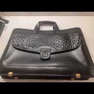 Hartman black leather briefcase